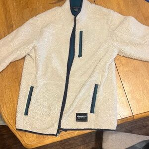 Eddie Bauer Cream Sherpa Jacket
